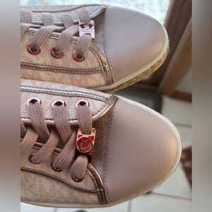 Michael Kors rose gold tennis shoes